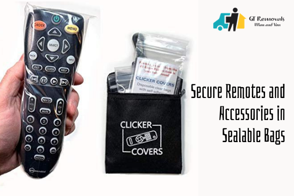 Remotes and Accessories in Sealable Bags