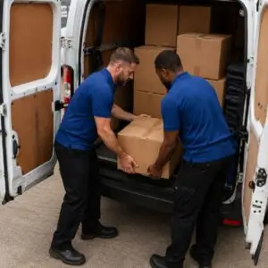 Professional UK removal service efficiently handling boxed moves - Removal Services