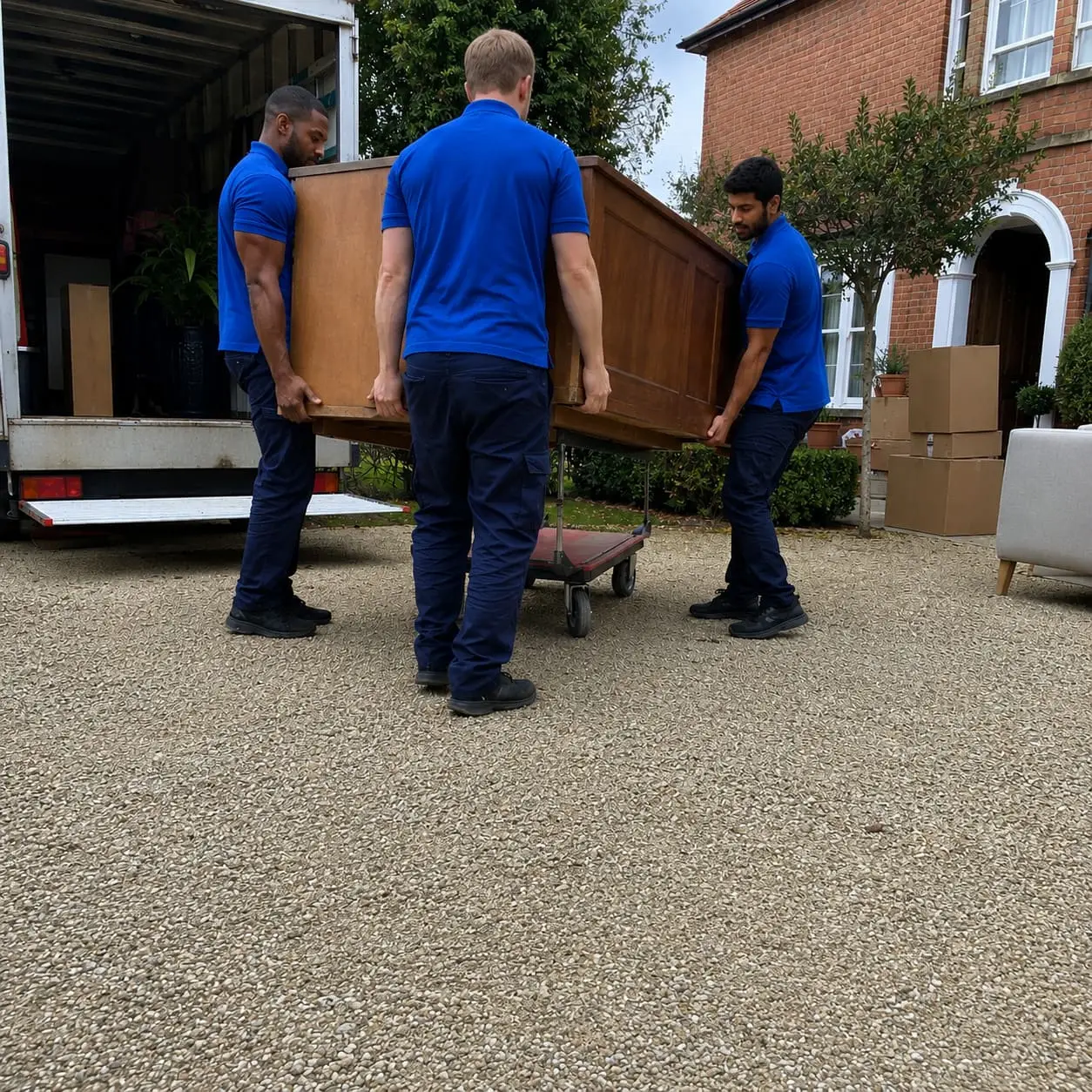 Professional home removal team loading furniture – House Moving Services