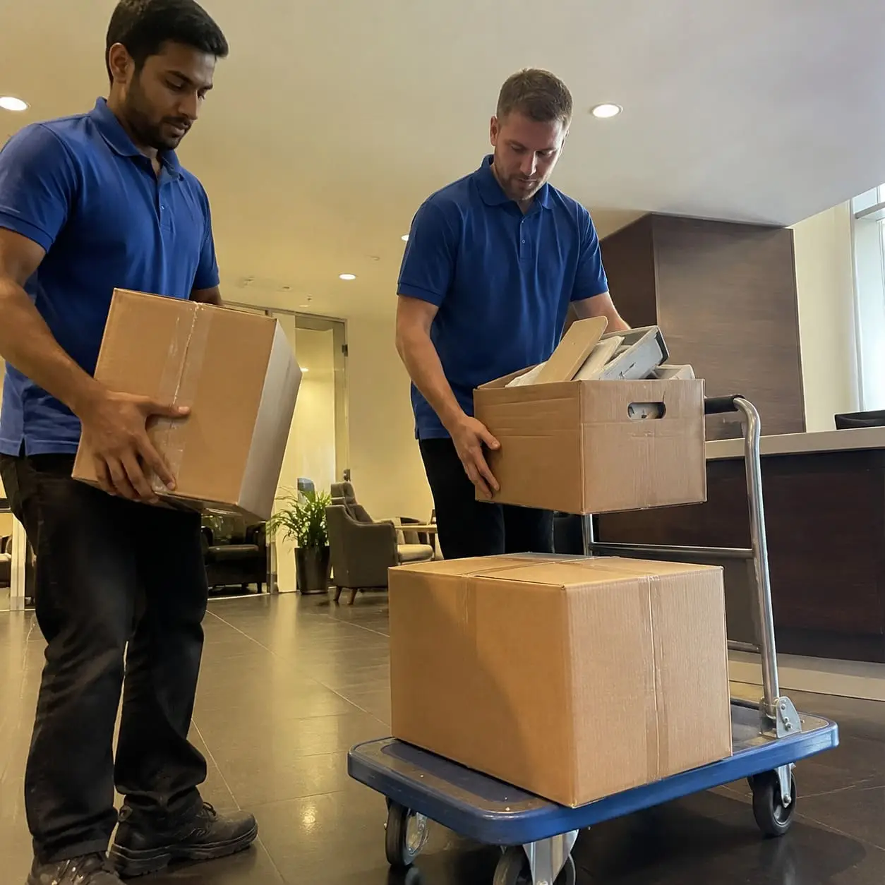 Removal company moving boxes – Office Moving Services