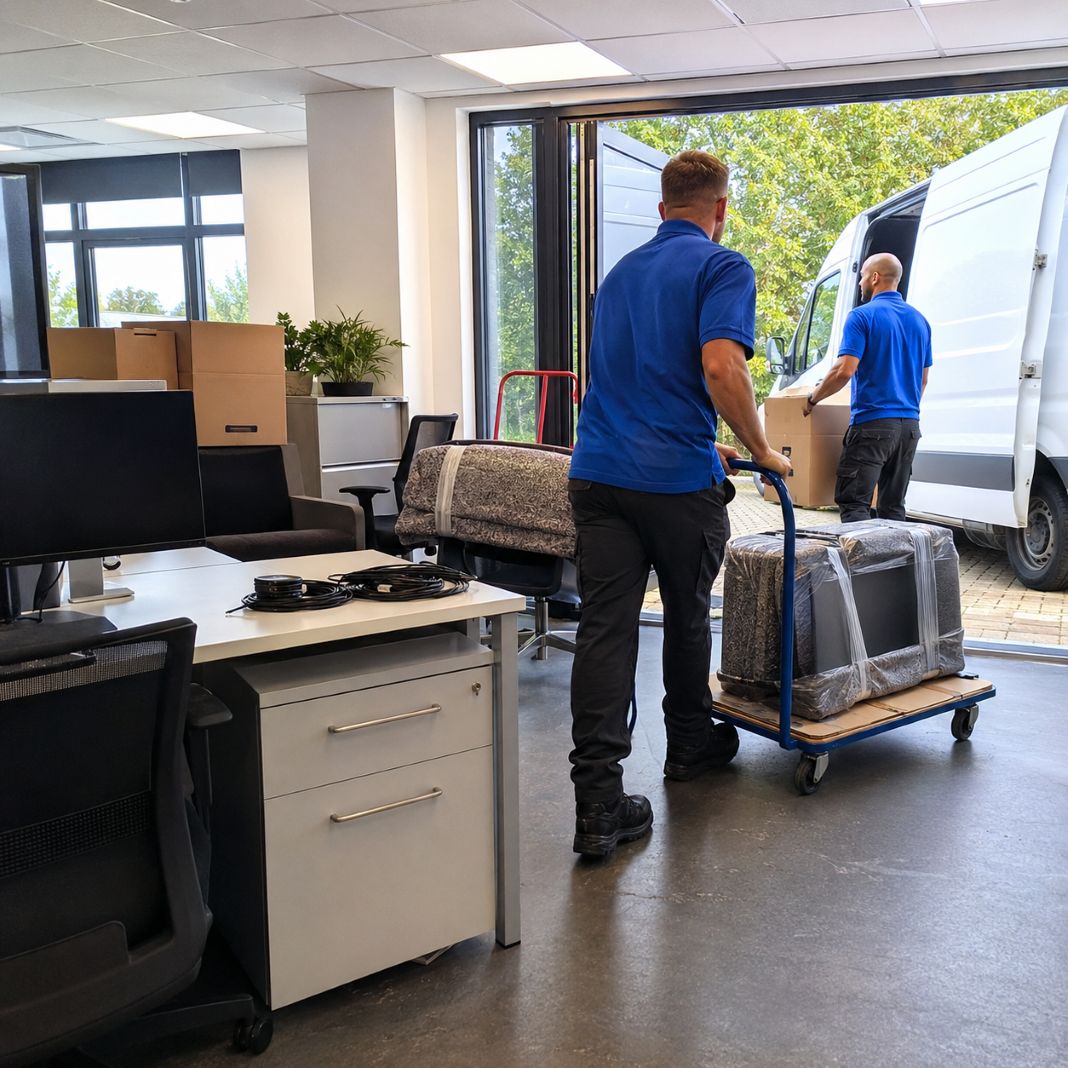 Office Removal Service In Progress - Illustrative Image